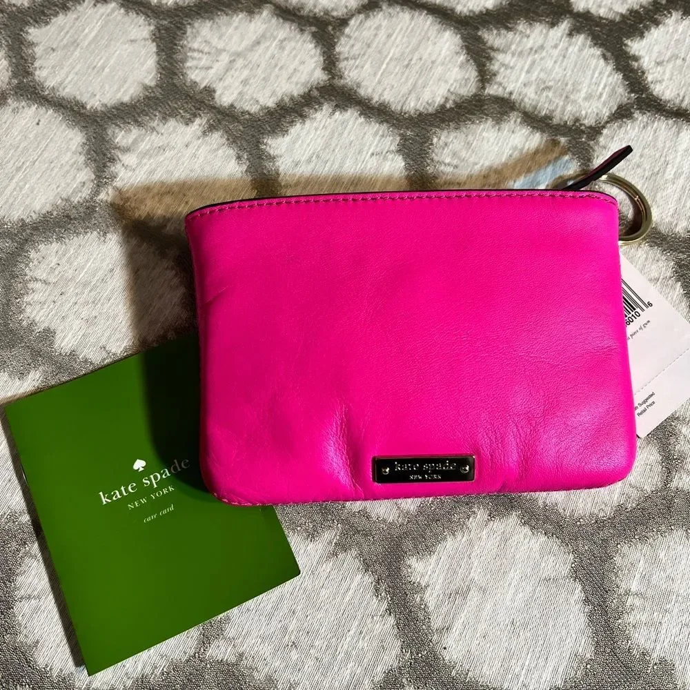 Kate Spade Pink Bow Key chain Wallet/ Lucie Bow